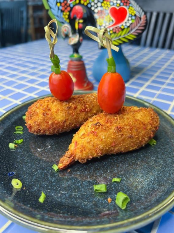 Camarão Empanado com Queijo do Reino