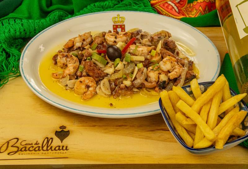 Mix Camarão e Polvo com fritas