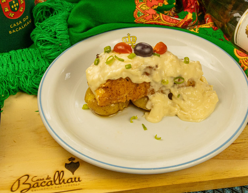 Peixe ao Creme de Bacalhau
